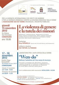 Locandina eventi novembre 2012 Conversano